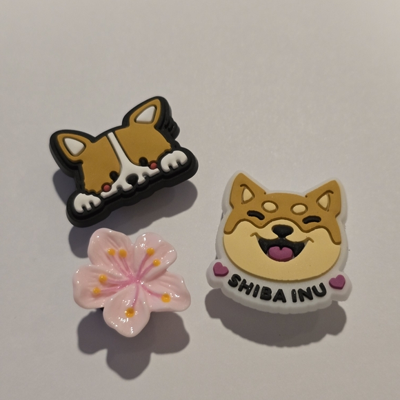 Shoe Charms Corgi Set Of 3 - Picture 2 of 2